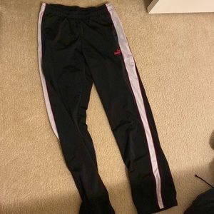 PUMA Black/White Stretch Track Pants